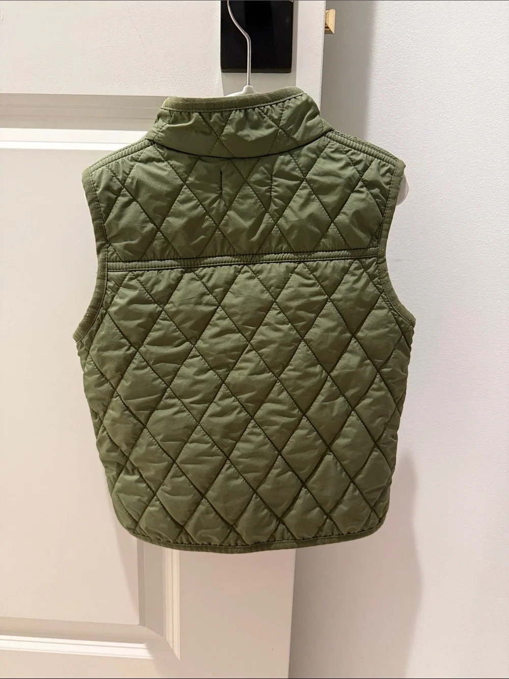 Ralph Lauren Kids Quilted Olive Vest with Orange Polo Logo
